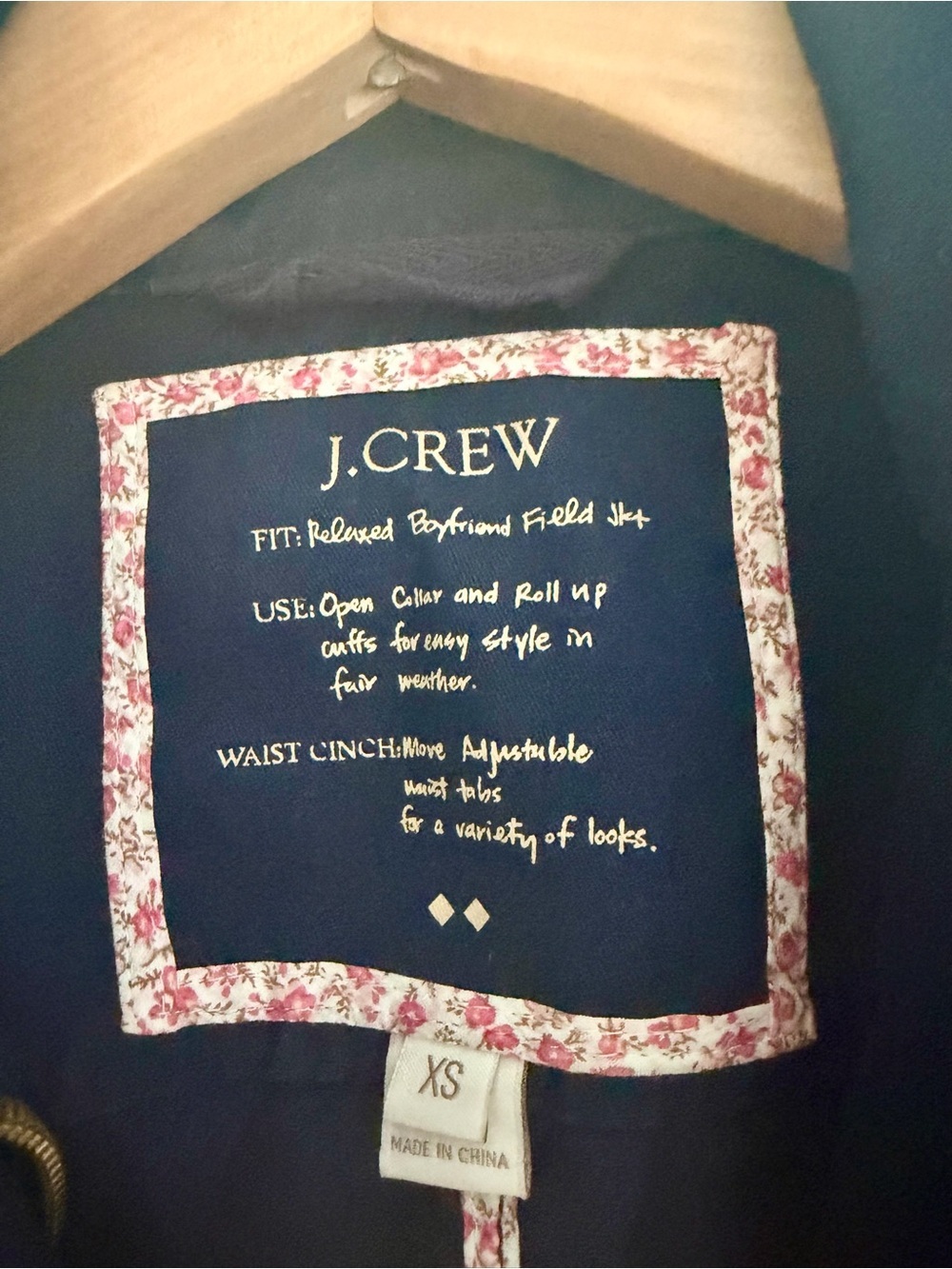 J. Crew Navy Field Jacket with Gold-Tone Hardware - Picture 3 of 7